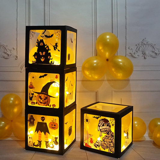 Halloween Balloon Boxes - Black Transparent